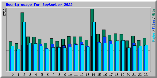 Hourly usage for September 2022